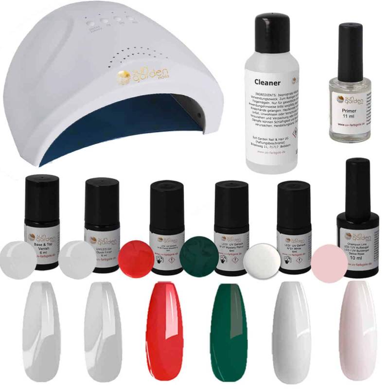 Sun Garden Nails UV Nagellack Gel - SET 3 + UV Aufbaugel Delice Rose Black Friday Preise