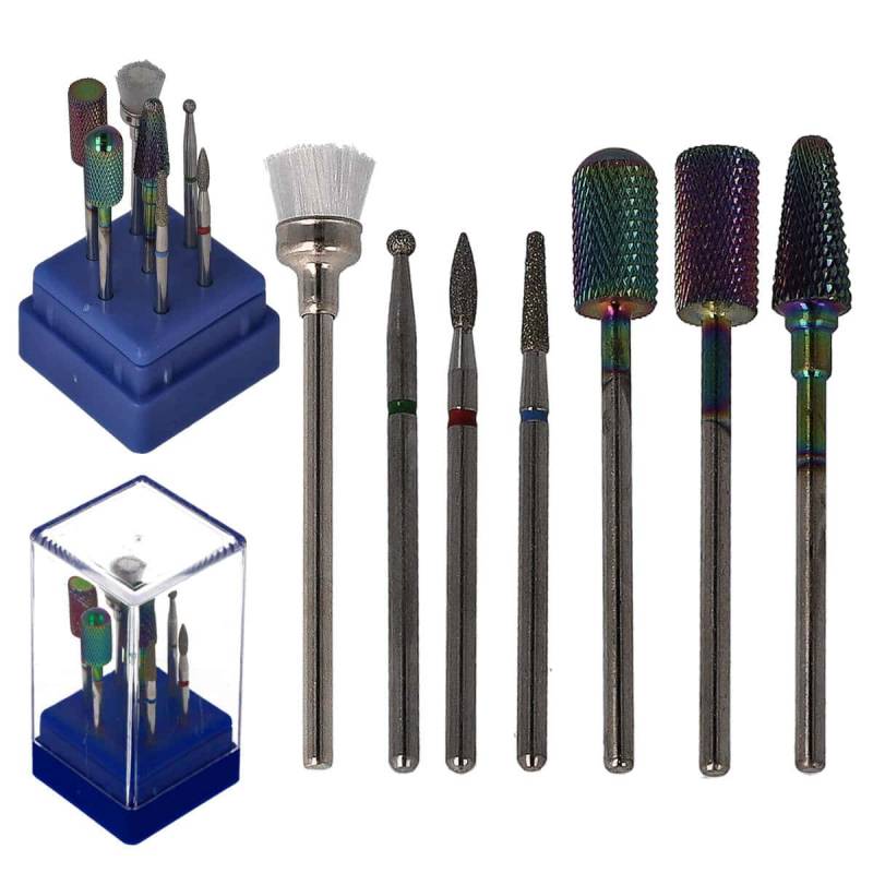 Sun Garden Nails 7tlg. Bit Set Nagel Fräser Aufsätze - Set 5 zollfrei