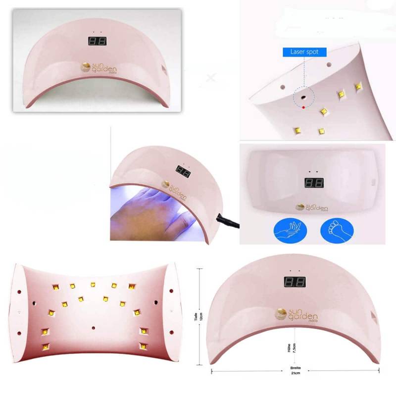 Sun Garden Nails UV Nagellack Gel Set + UV GERÄT Sun9s - Rosa Schlussverkauf