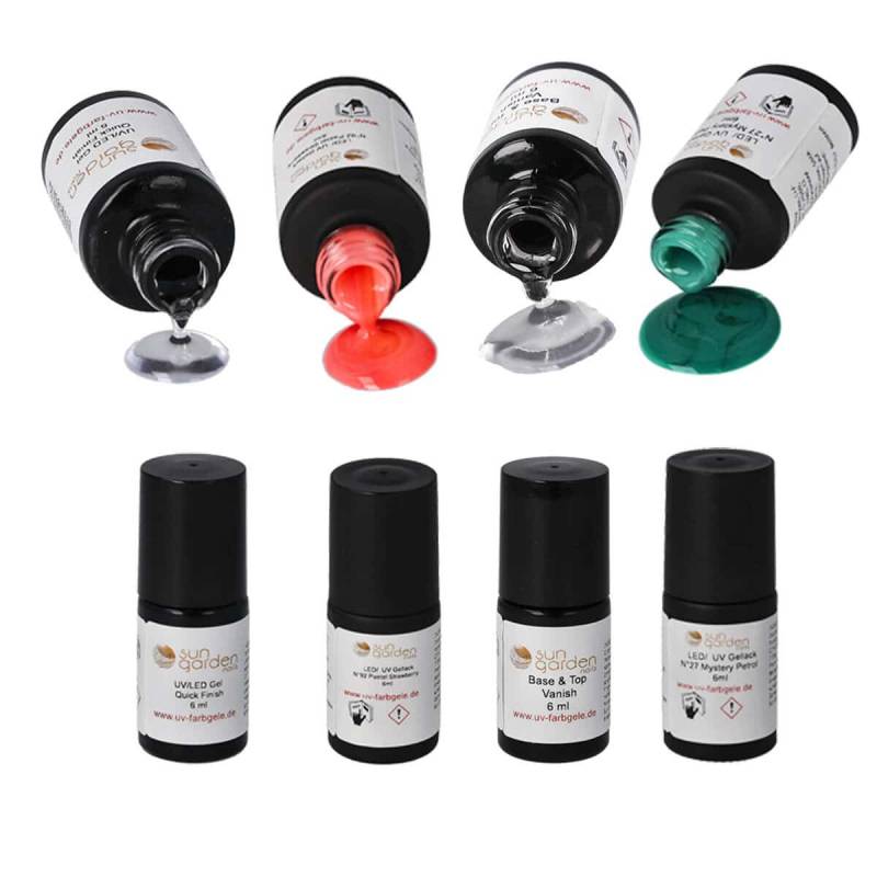 Sun Garden Nails UV Nagellack Gel Set + UV Gerät SUN9s - weiß Günstiger Verkauf