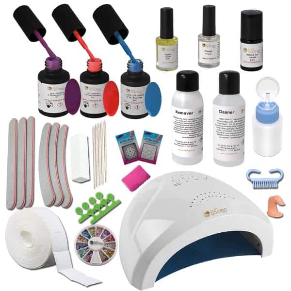 Sun Garden Nails UV Nagellack Gel + Nail Art Zubehör Set SUPREME Black Friday