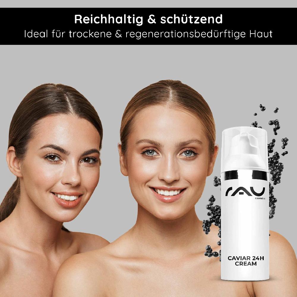 Rau Cosmetics Caviar 24h Cream 50 ml Hautpflege mit Caviar Extrakt Super Rabatt