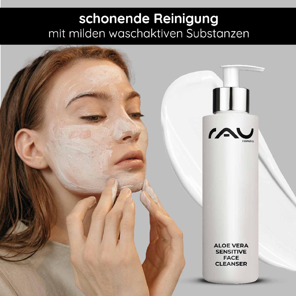 Rau Cosmetics Aloe Vera Sensitive Face Cleanser 200 ml Reiniger 50% Rabatt mit kostenlosem Versand