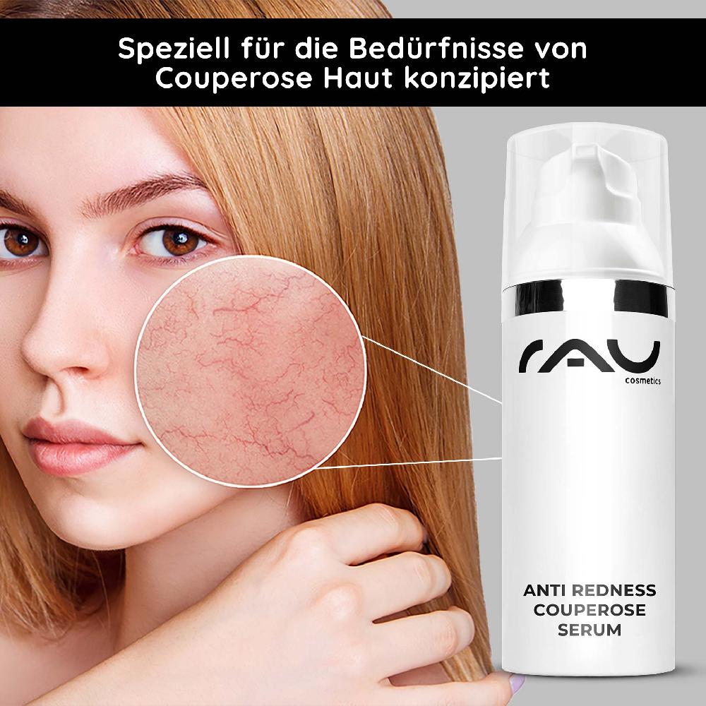 Rau Cosmetics Anti Redness Couperose Serum 50 ml bei Rosacea - wirkt Rötungen entgegen Clearance-Verkauf