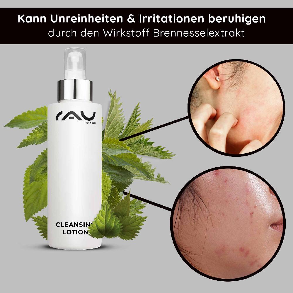 Rau Cosmetics Cleansing Lotion 200 ml - gründliche Reinigungslotion Begrenzt auf 3 Tage