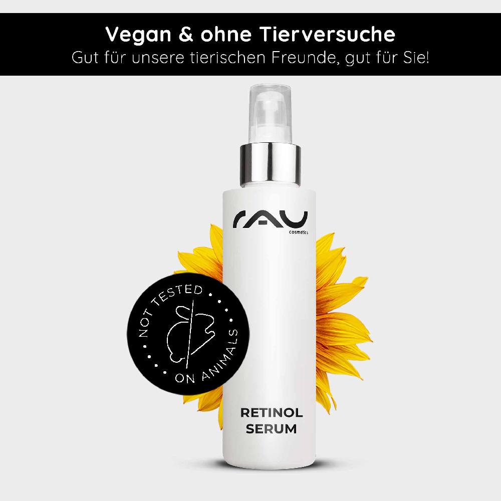 Rau Cosmetics Retinol Serum 100 ml - Vitamin A Serum für trockene und reife Haut Im Verkauf