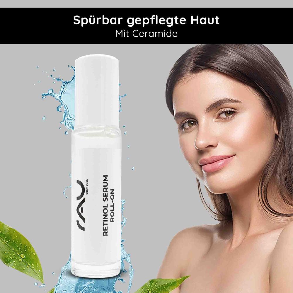 Rau Cosmetics Retinol Serum Roll-On 10 ml - Vitamin A Serum für trockene und reife Haut zollfrei