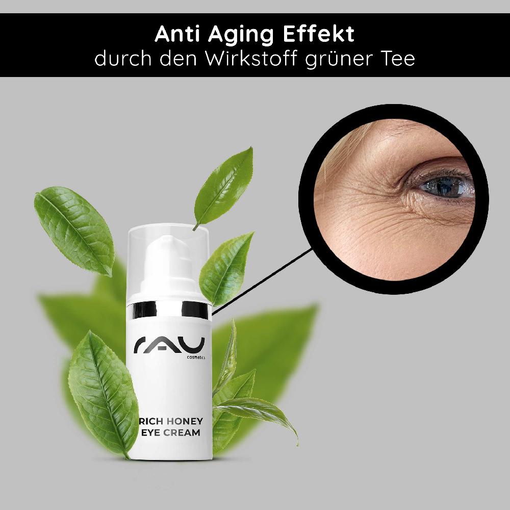 Rau Cosmetics Rich Honey Eye Cream 15 ml Reichhaltige Augencreme 50% Rabatt für begrenzte Zeit