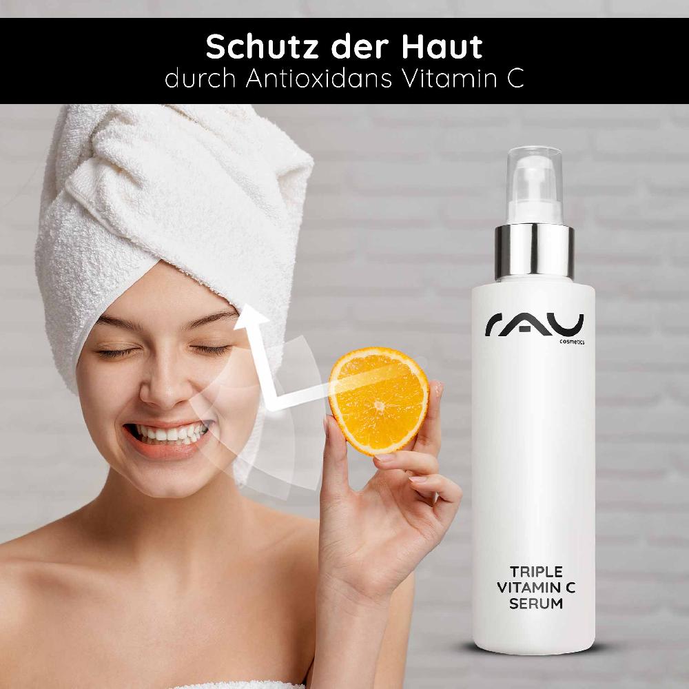 Rau Cosmetics Triple Vitamin C Serum 100 ml mit 11 % Vitamin C Säuren Outlet