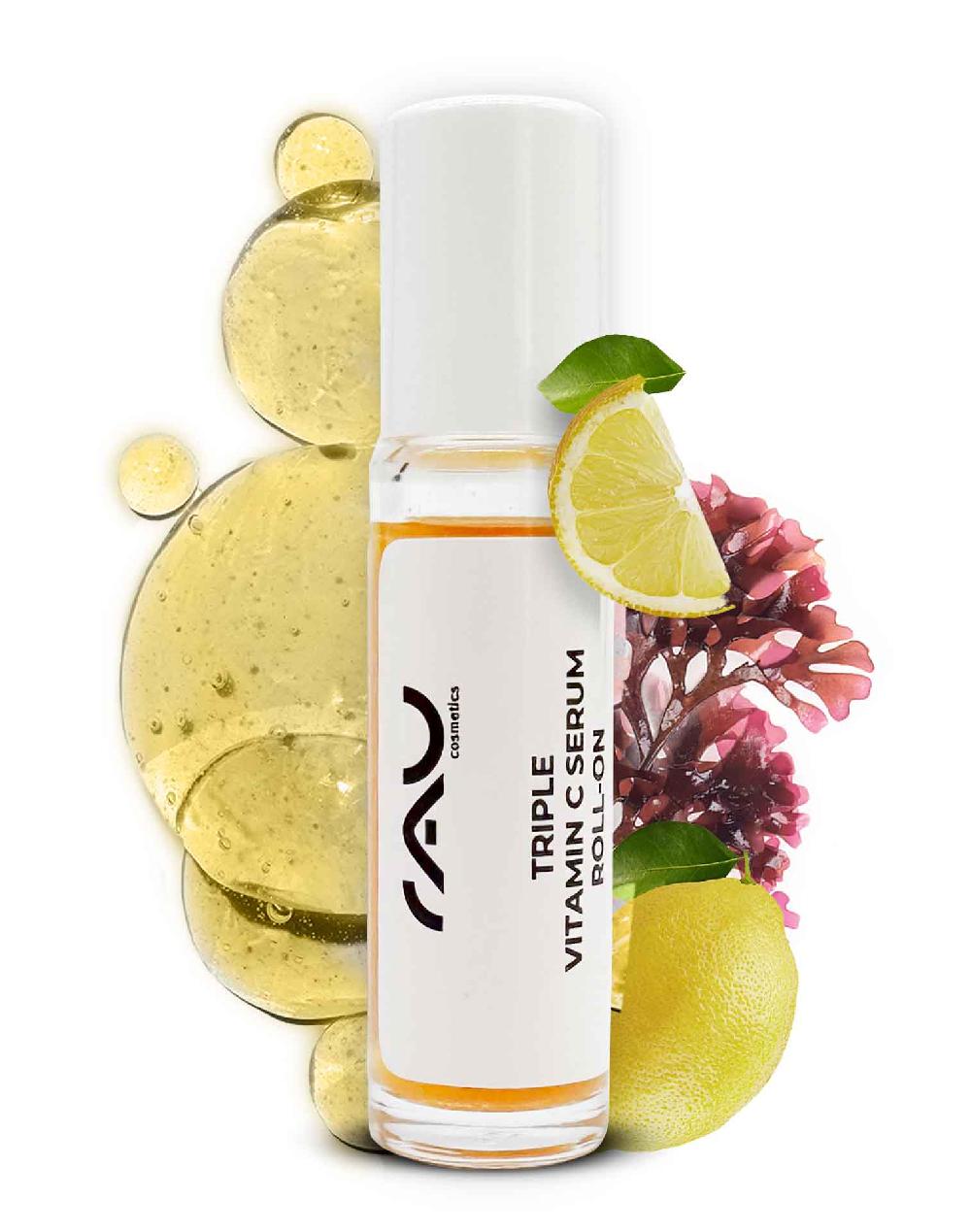 Rau Cosmetics Triple Vitamin C Serum Roll-On 10 ml mit 11 % Vitamin C Säuren Auslauf