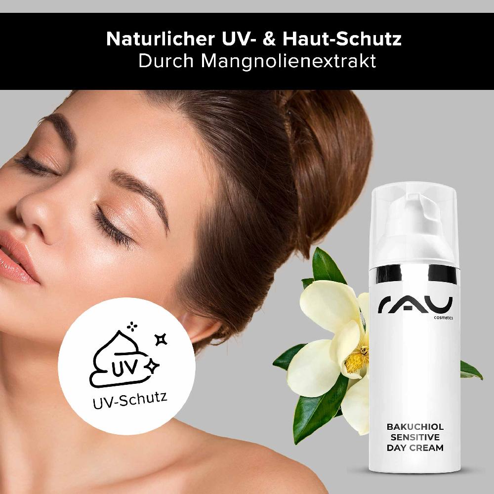 Rau Cosmetics Bakuchiol Sensitive Day Cream 50 ml leichte Tagescreme Limitierter Zeitrabatt