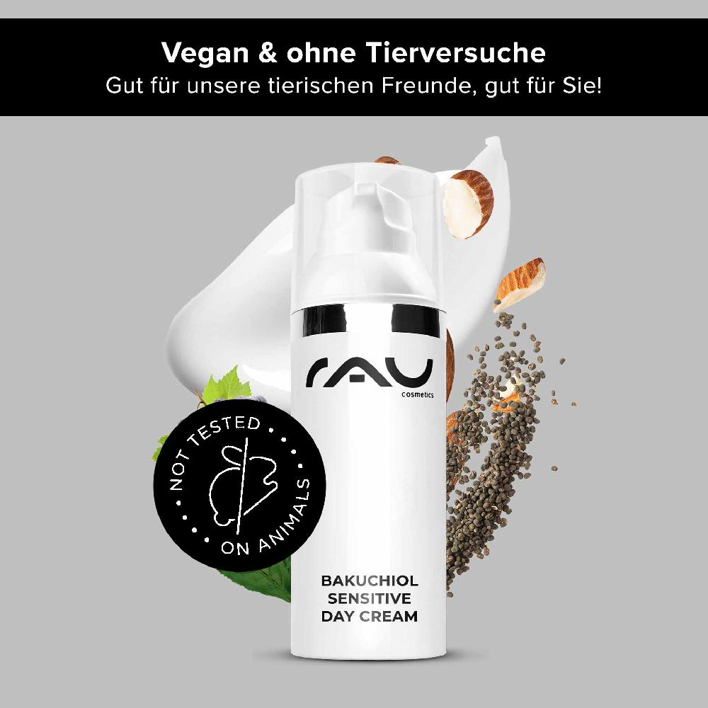 Rau Cosmetics Bakuchiol Sensitive Day Cream 50 ml leichte Tagescreme Limitierter Zeitrabatt
