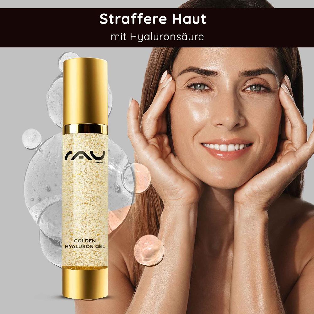 Rau Cosmetics Golden Hyaluron Gel 50 ml Anti-Aging-Gel mit 23kt Gold Muttertagsangebot