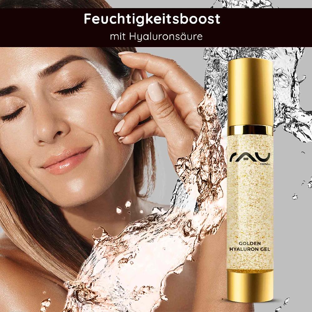 Rau Cosmetics Golden Hyaluron Gel 50 ml Anti-Aging-Gel mit 23kt Gold Muttertagsangebot