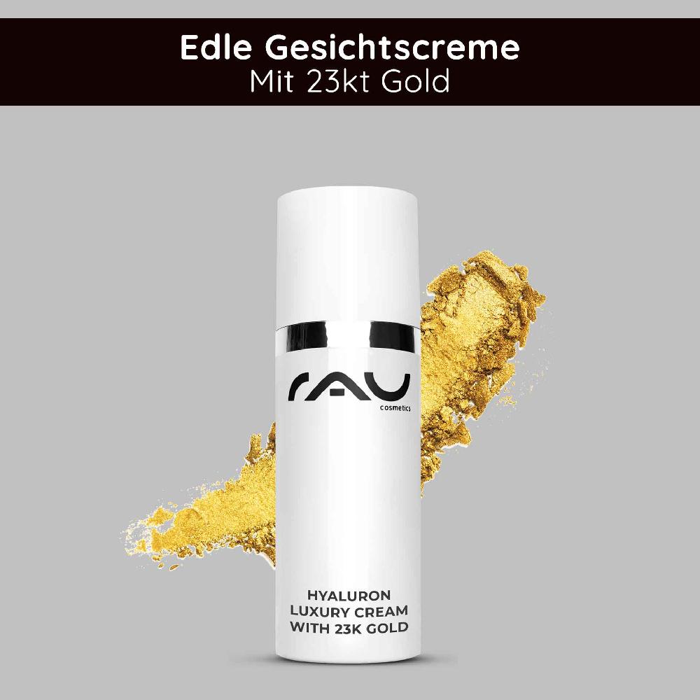 Rau Cosmetics Hyaluron Luxury Cream with 23k Gold 50 ml Anti Age Creme Lagerräumung