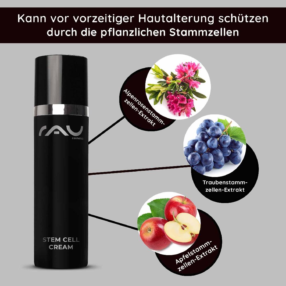 Rau Cosmetics Stem Cell Cream 50 ml Stammzellen Anti Aging Creme für trockene reife Haut Tägliche Deals