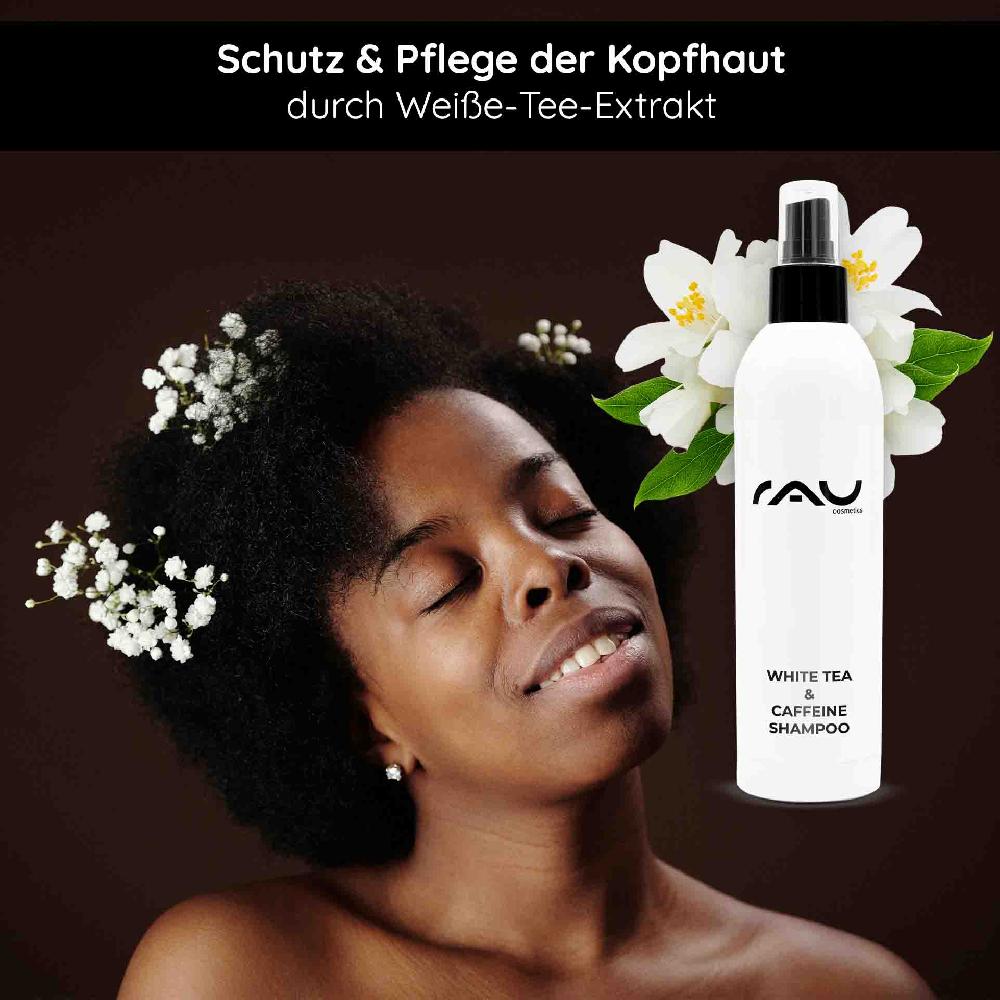 Rau Cosmetics White Tea & Caffeine Hair Shampoo 250 ml Kostenlose Rückgabe