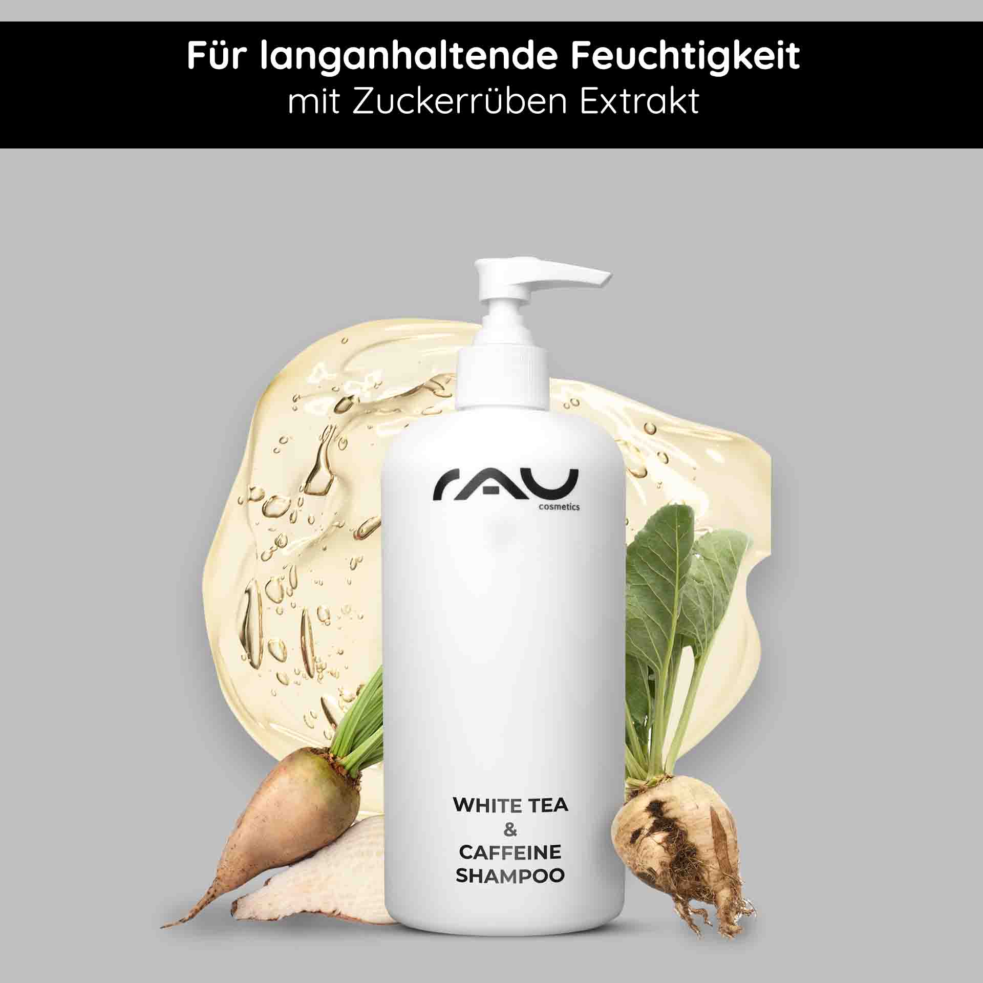 Rau Cosmetics White Tea & Caffeine Hair Shampoo 500 ml Begrenzte Freigabe