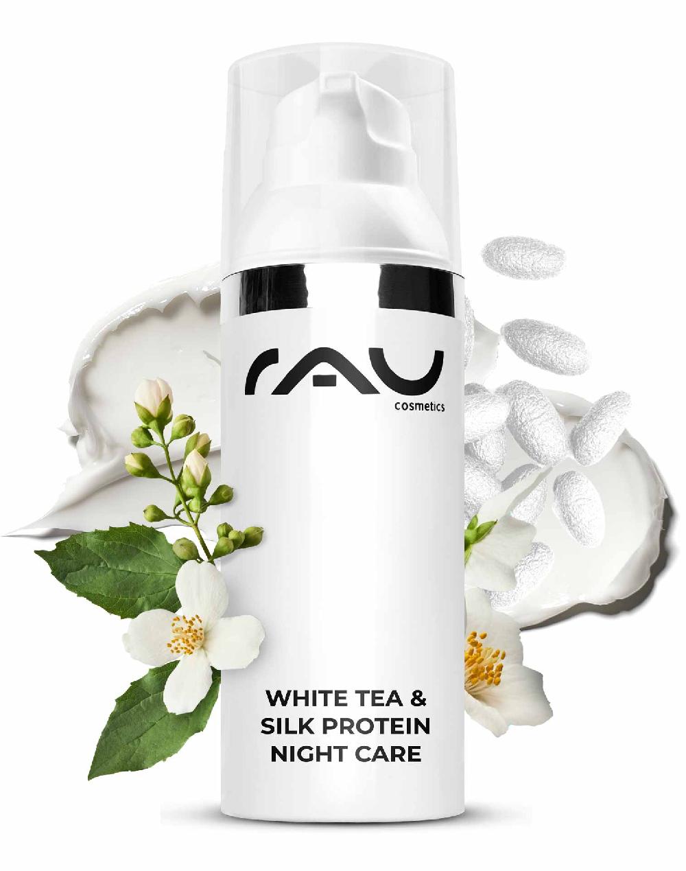 Rau Cosmetics White Tea & Silk Protein Night Care 50 ml Nachtcreme Letzte 3 Tage
