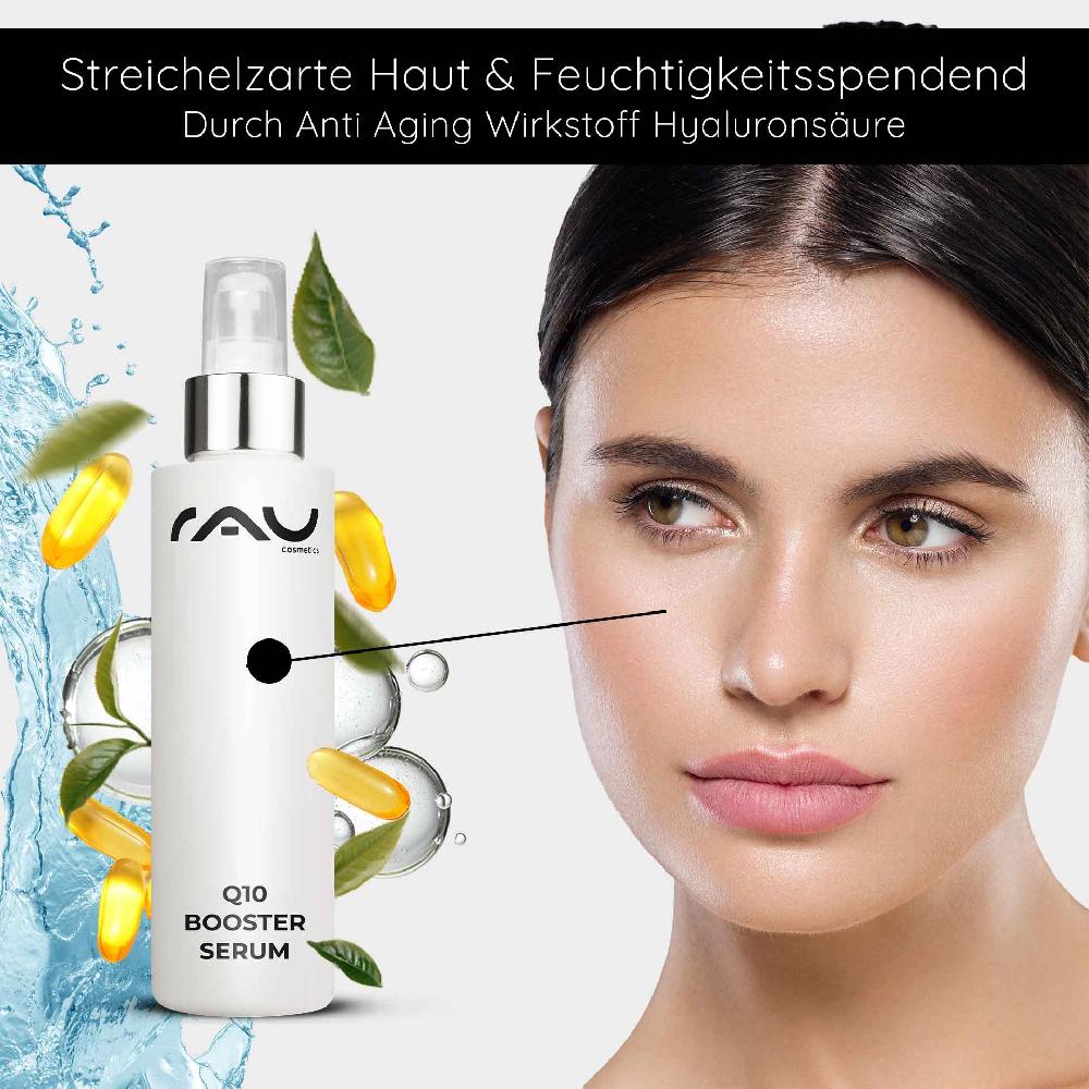 Rau Cosmetics Q10 Booster Serum 100 ml - mit Hyaluron Q10 & Lecithin Fabrikladen