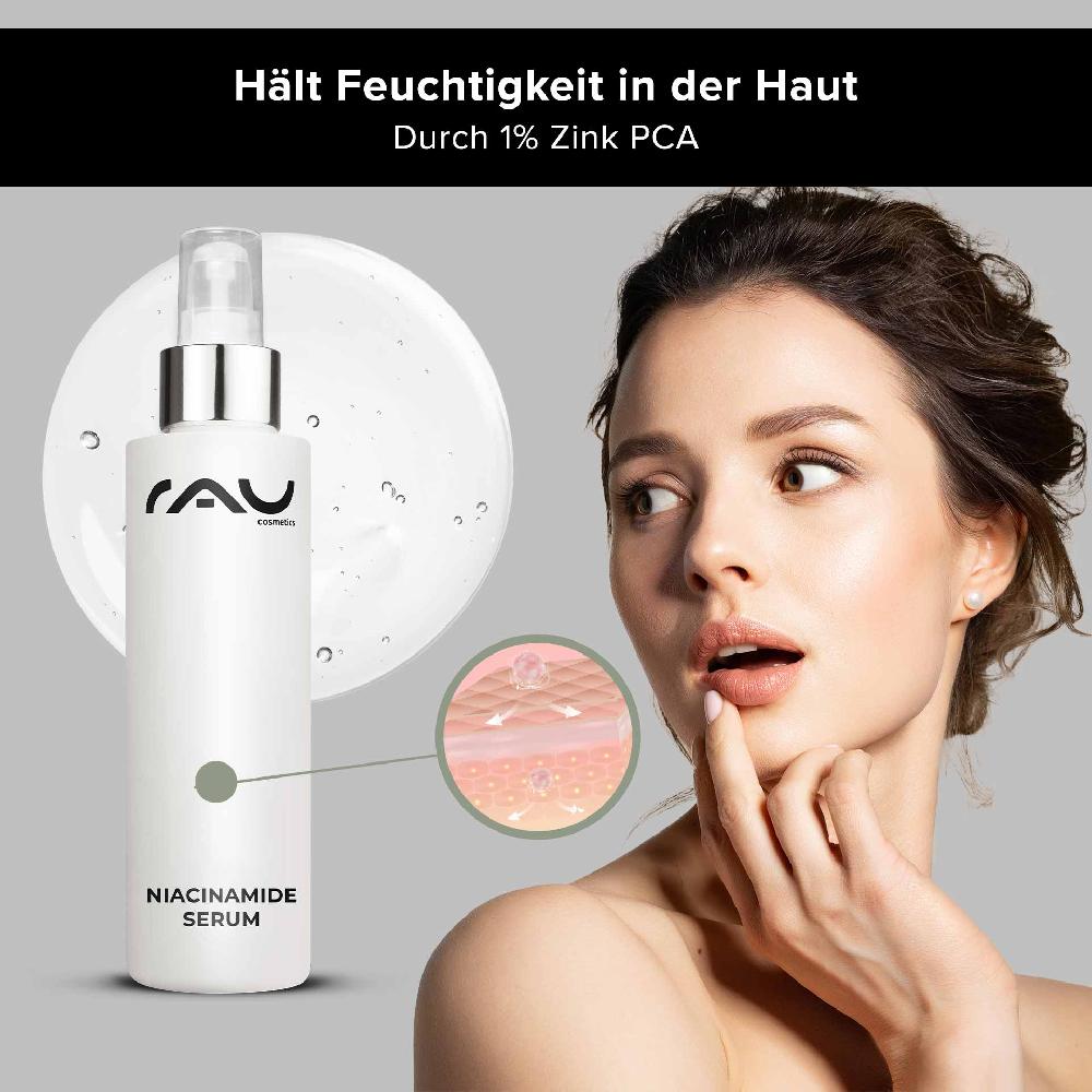 Rau Cosmetics Niacinamide Serum 100 ml mit 10% Niacinamid & 1% Zink PCA im Angebot